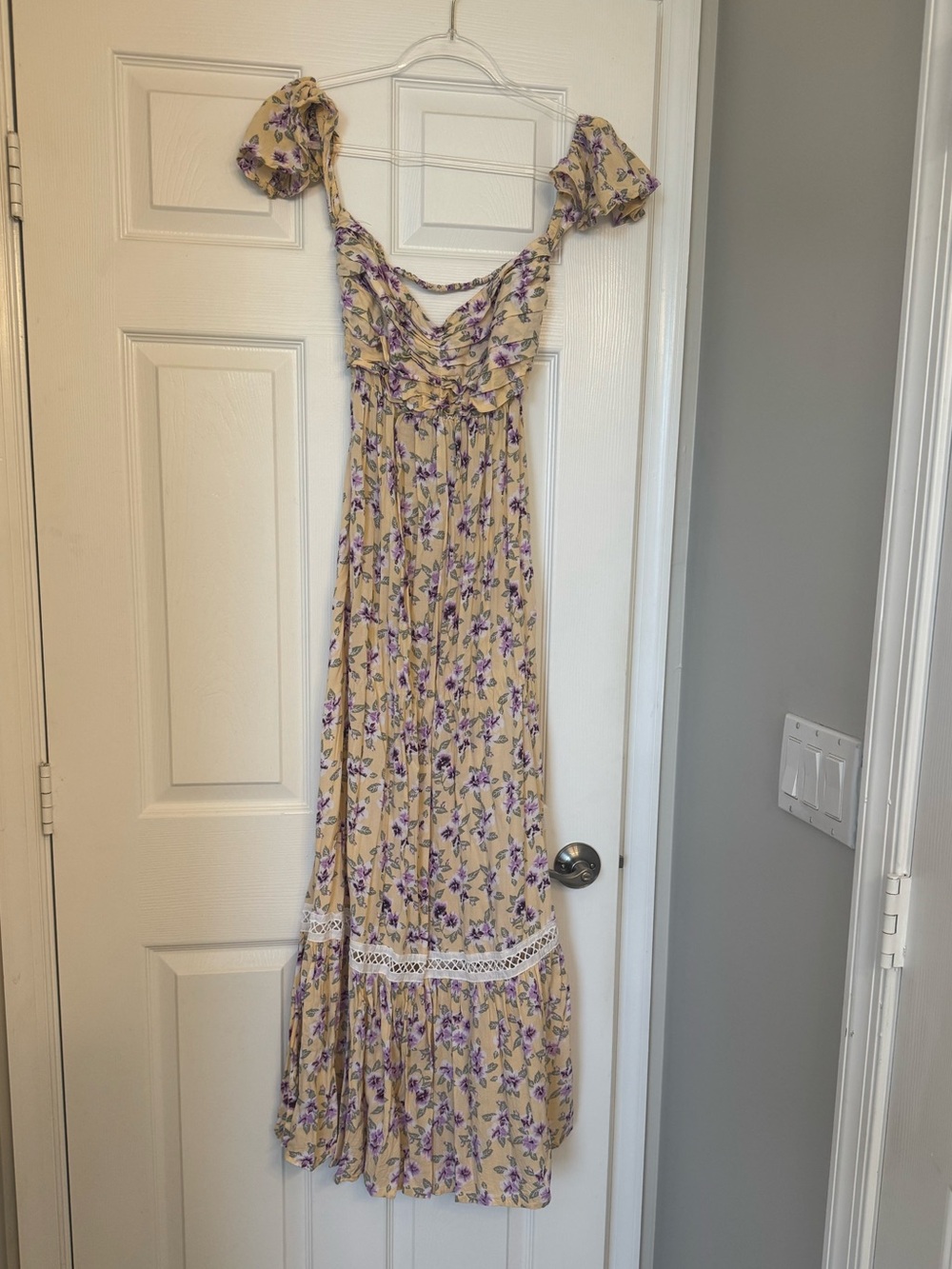 Yellow floral maxi dress